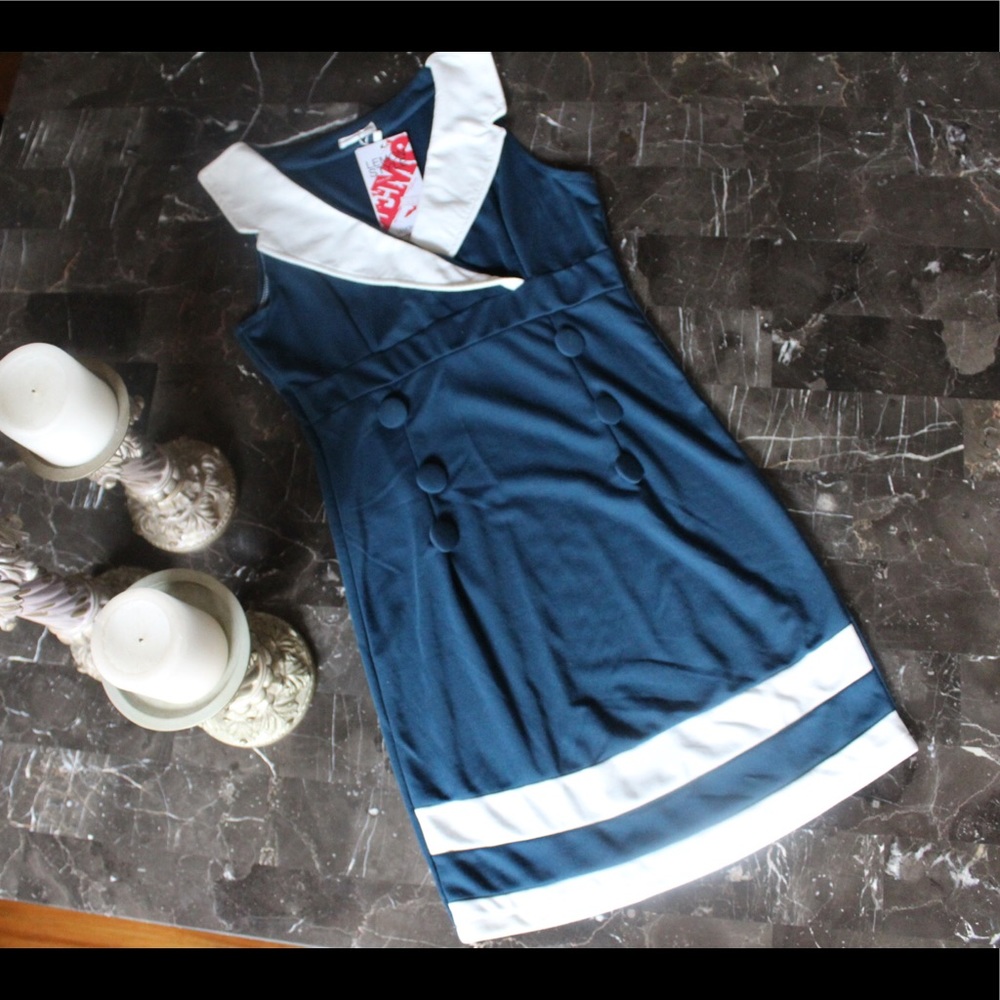 Blue and White Nautical Style Dress
